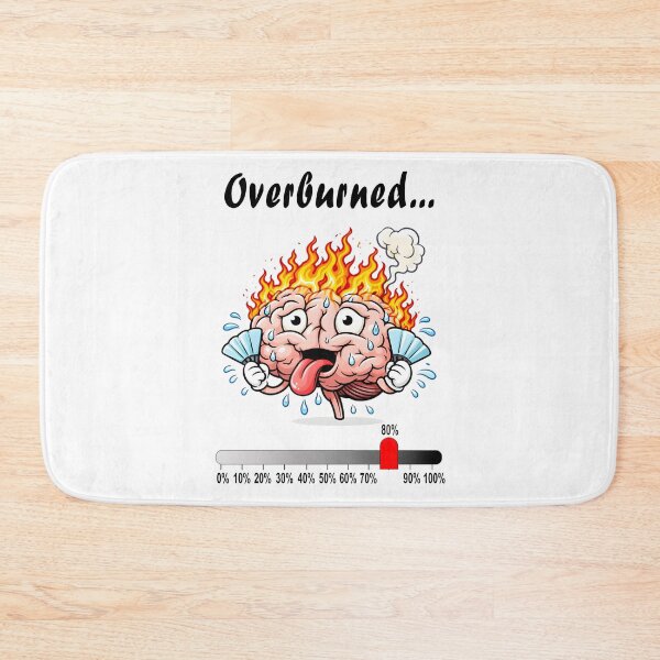 Item preview, Overheated Brain Meltdown – Funny Burnout Cartoon designed and sold by OlizaPrint.