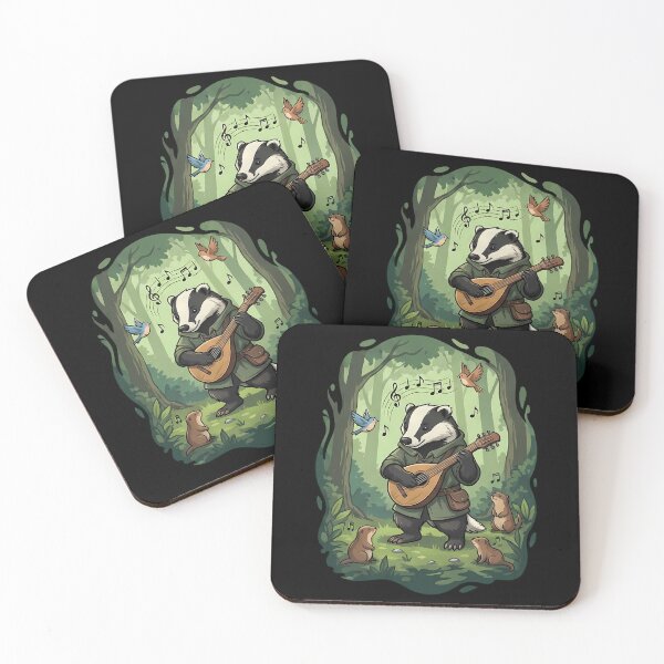 Item preview, Whimsical Forest Badger Bard Fantasy Music designed and sold by k3rstman1.