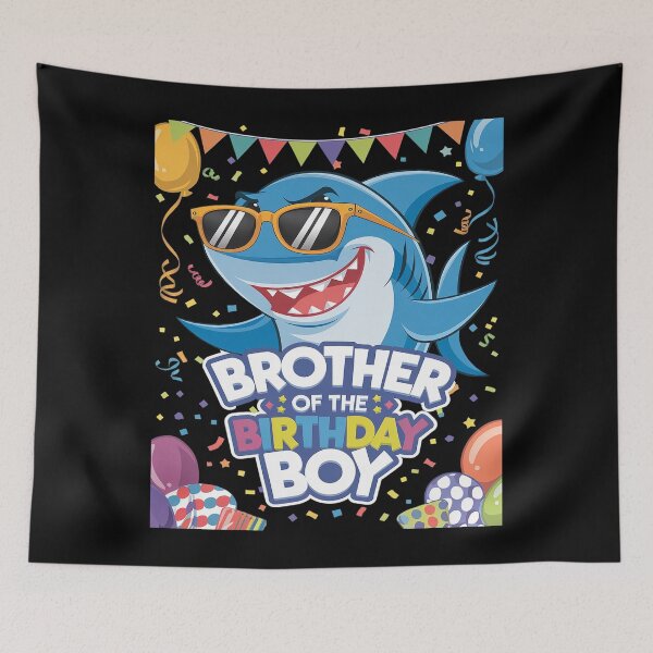 Item preview, Shark Birthday For Boys, Brother Of The Birthday Boy  designed and sold by PowAcademy.