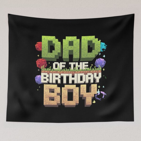 Item preview, Dad Of The Birthday Boy Game Pixel Number  designed and sold by MythWoot.
