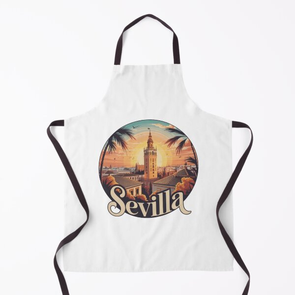 Item preview, Seville Spain Vintage Art - Giralda Tower & City Skyline designed and sold by CircinusStore.