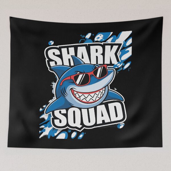 Item preview, Shark Squad  Boys Girls Shark Birthday Party  designed and sold by PowAcademy.