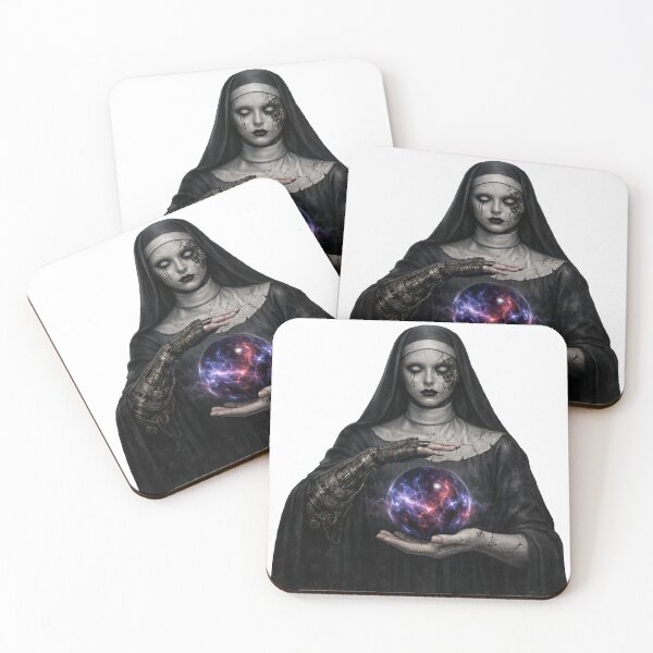Item preview, Gothic Mechanical Nun Sticker designed and sold by Otoya Art Studio.