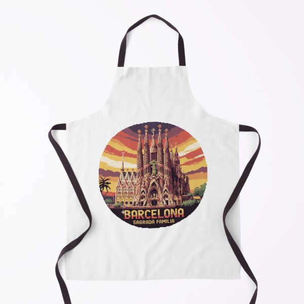 Item preview, Barcelona Sagrada Familia Pixel Art - Retro Spain Landmark designed and sold by CircinusStore.