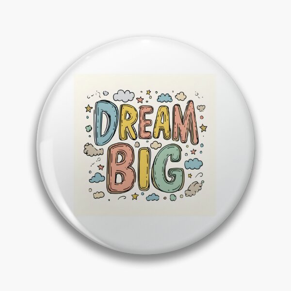 Item preview, Colourful “Dream Big” Motivational Rainbow Typography Tee designed and sold by NostalgiaPrinted.