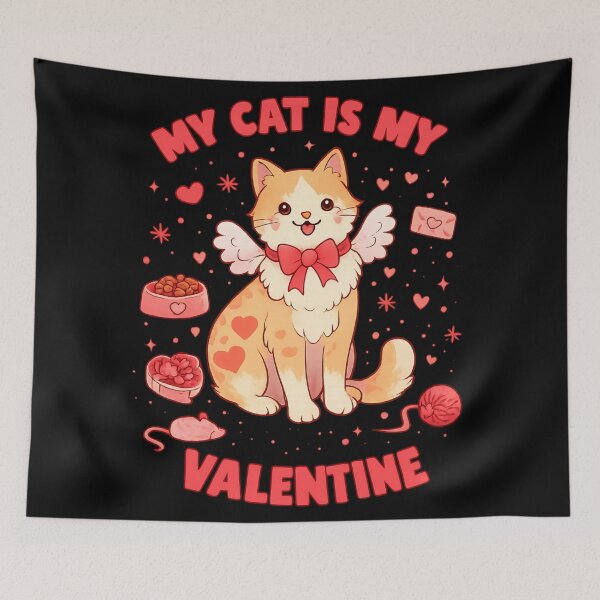 Item preview, My Cat Is My Valentines  designed and sold by zuzzelek44.