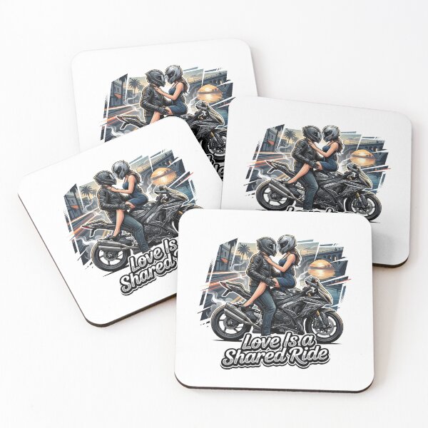 Item preview, Love Is a Shared Ride – Biker Love Illustration designed and sold by enzoade.
