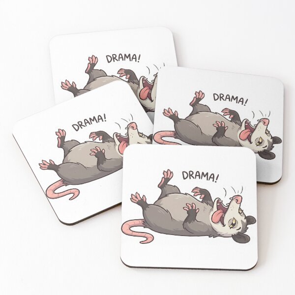 Item preview, Dramatic opossum simulating its own death designed and sold by Stickers à gogo.