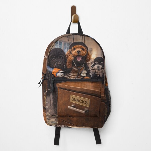 Item preview, Cockapoo Snack Heist – Cinematic Funny Dog Comedy Wall Art Print designed and sold by Cockapoo Society.