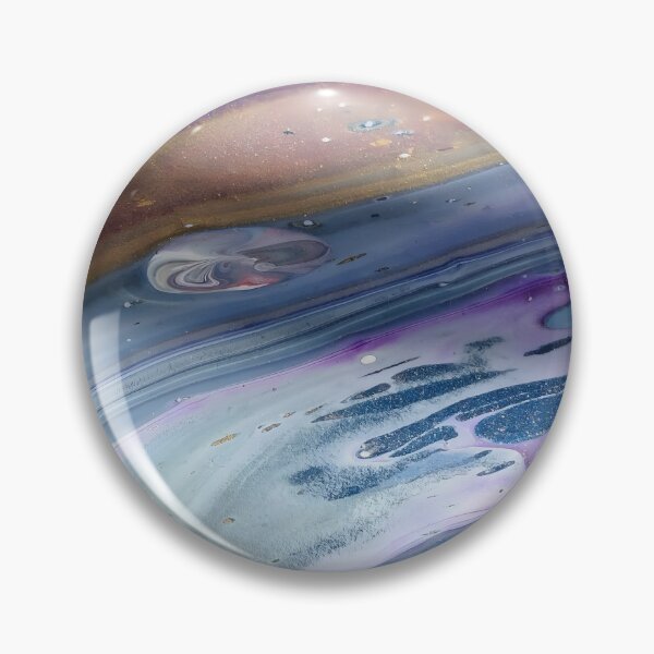 Item preview, Planetary Surface Fluid Art in Purple, Pink, Blue & Gold designed and sold by GezBray.