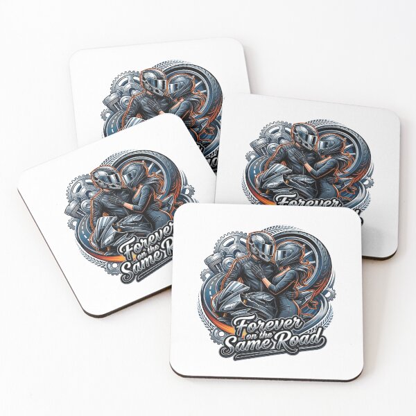 Item preview, Forever on the Same Road – Romantic Biker Artwork designed and sold by enzoade.