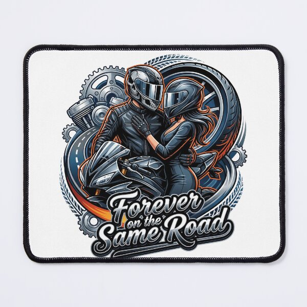 Item preview, Forever on the Same Road – Romantic Biker Artwork designed and sold by enzoade.