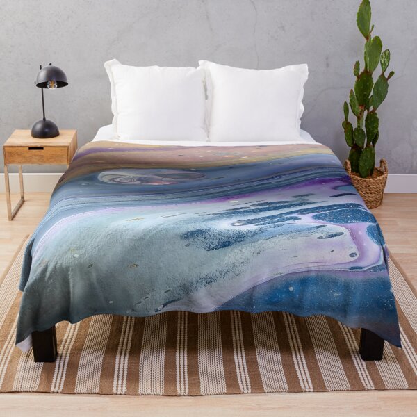 Item preview, Planetary Surface Fluid Art in Purple, Pink, Blue & Gold designed and sold by GezBray.