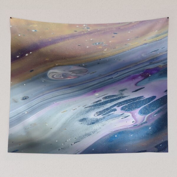 Item preview, Planetary Surface Fluid Art in Purple, Pink, Blue & Gold designed and sold by GezBray.
