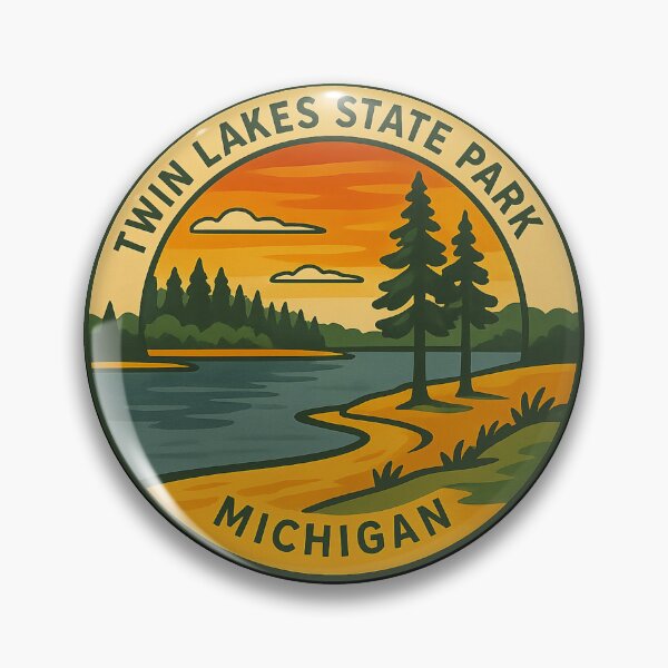 Artikelvorschau, Twin Lakes State Park, Michigan – Vintage Sonnenuntergang entworfen und verkauft von American Travels.
