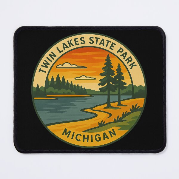 Item preview, Twin Lakes State Park Michigan – Vintage Sunset Nature designed and sold by American Travels.