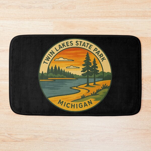 Item preview, Twin Lakes State Park Michigan – Vintage Sunset Nature designed and sold by American Travels.