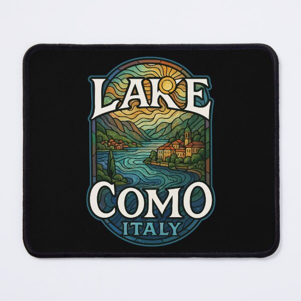 Item preview, Lake Como Italy Stained Glass Vintage Travel designed and sold by TomFrontierArt.