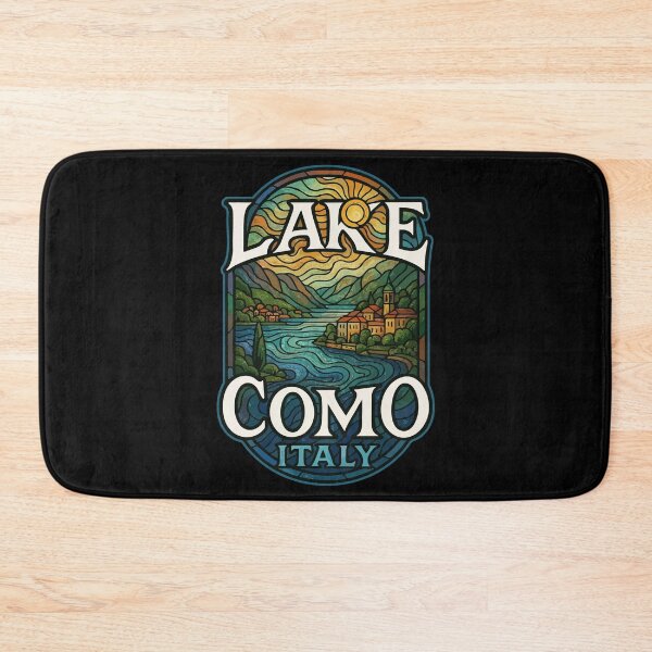 Item preview, Lake Como Italy Stained Glass Vintage Travel designed and sold by TomFrontierArt.