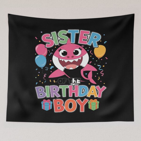 Item preview, Sister of the Birthday Boy Family Matching Party Shark  designed and sold by AquaKiev.