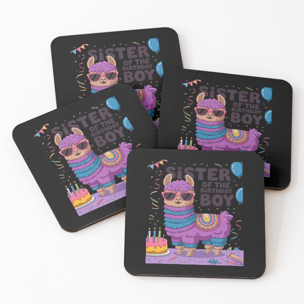 Item preview, Sister Of The Birthday Boy Llama Family Party Decorations designed and sold by PowAcademy.