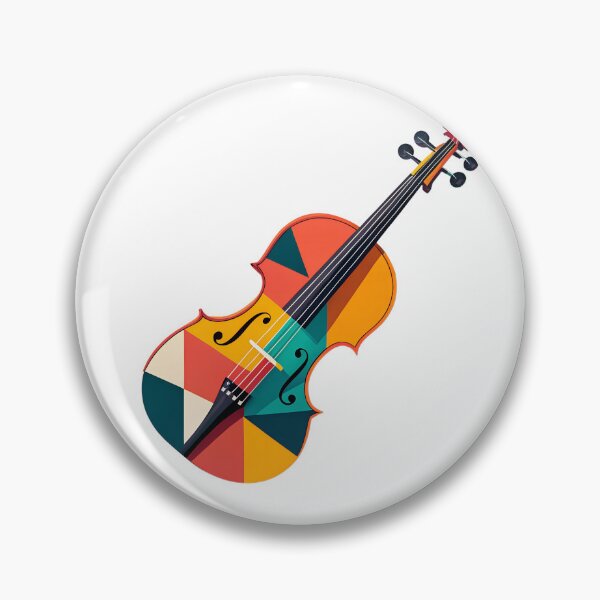 Item preview, Geometric Colourful Violin Art | Modern Minimal Music Design designed and sold by VividOrganica.