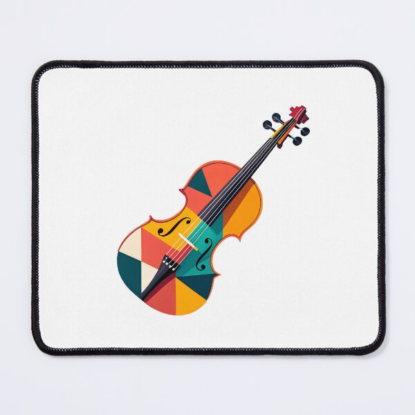 Item preview, Geometric Colourful Violin Art | Modern Minimal Music Design designed and sold by VividOrganica.