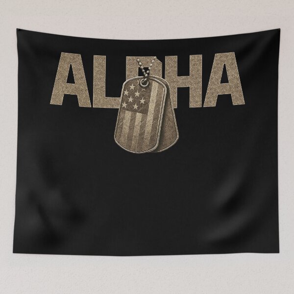 Item preview, ALPHA Military Dog Tags Design designed and sold by Callsign 84.