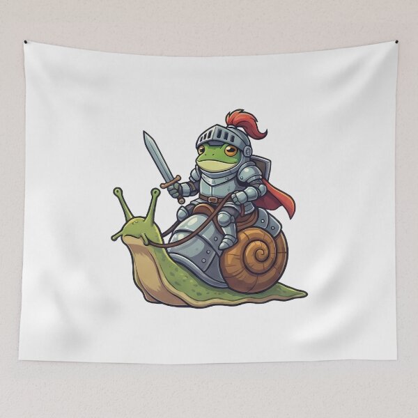 Item preview, Fantasy Frog Knight Riding Snail Adventure designed and sold by k3rstman1.
