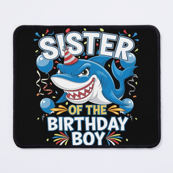 Item preview, Sister of The Birthday Boy Shark Ocean Theme Matching Family 5 designed and sold by AquaKiev.