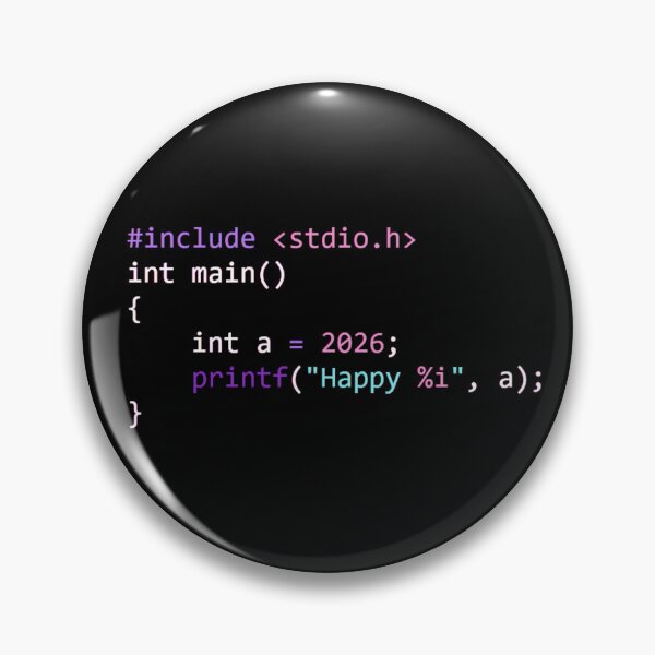 Item preview, Hello 2026 - Code New Year Snippet (Programmer Edition) designed and sold by LuvTech.