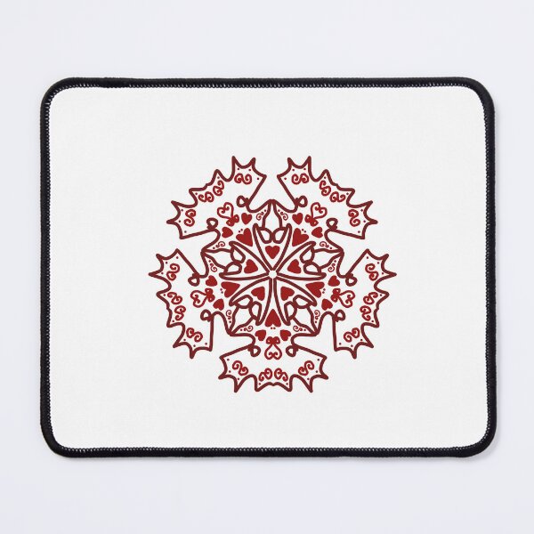 Item preview, Red maple leap pattern motif designed and sold by Whimsical-fairy.