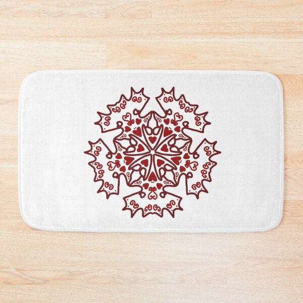 Item preview, Red maple leap pattern motif designed and sold by Whimsical-fairy.