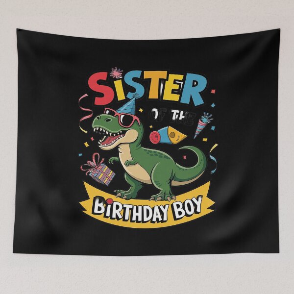 Item preview, Sister of the Birthday Boy T-Rex RAWR Dinosaur Birthday boy  designed and sold by PowAcademy.