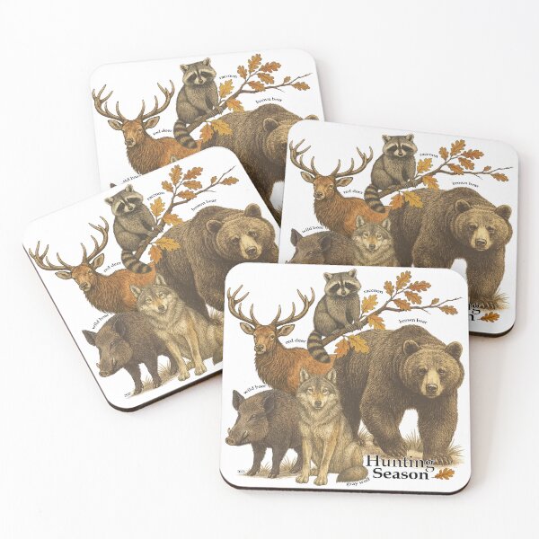Item preview, Hunting season, forest, animals designed and sold by oldschoolthread.