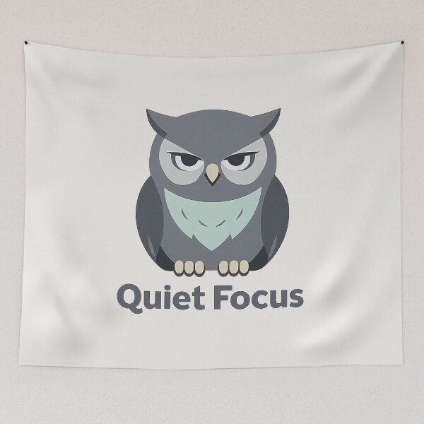 Item preview, Quiet Focus Owl Minimalist Illustration designed and sold by Ombrya.