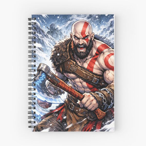 Item preview, Kratos: God of War Ragnarok | Manga-Style Snow Battle Art designed and sold by Level Quest.