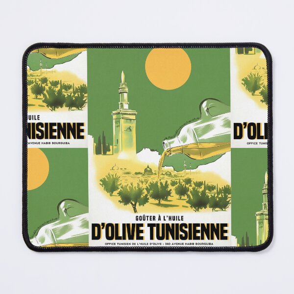 Item preview, Olive Oil Illustration Tunisian Landscape Advertisement Poster : Vintage designed and sold by artofuniverse.