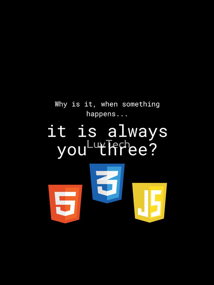 Thumbnail 4 of 4, iPhone Case, The Frontend Trio - HTML CSS JS Web Developer Humor designed and sold by LuvTech.