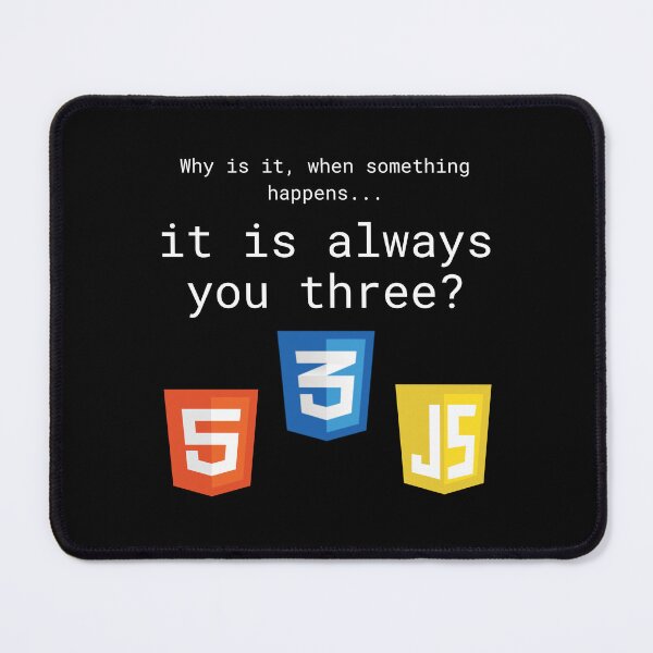 Item preview, The Frontend Trio - HTML CSS JS Web Developer Humor designed and sold by LuvTech.