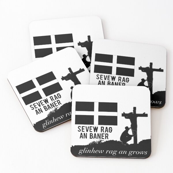 Item preview, Cornish language 'stand for the flag kneel for the cross' design (Dhesskrifans an yeth Kernewek 'Sevew rag an baner, glinhew rag an grows') designed and sold by JonathanR1994.