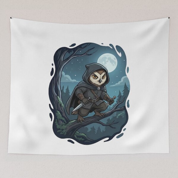 Item preview, Fantasy Owl Assassin Rogue Night Hunter designed and sold by k3rstman1.