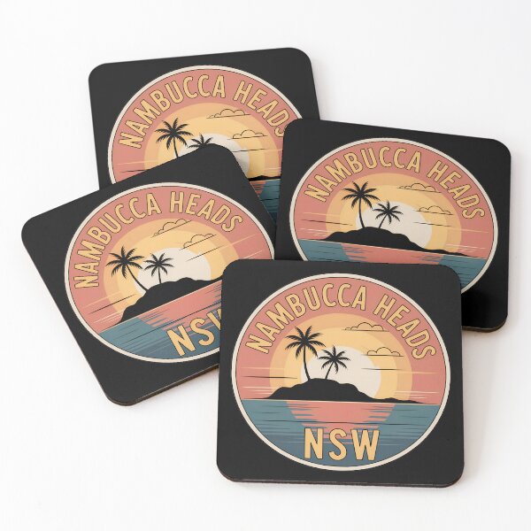 Item preview, Nambucca Heads NSW Sunset  | Coastal Travel Illustration designed and sold by VividOrganica.