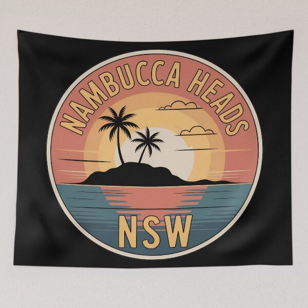 Item preview, Nambucca Heads NSW Sunset  | Coastal Travel Illustration designed and sold by VividOrganica.