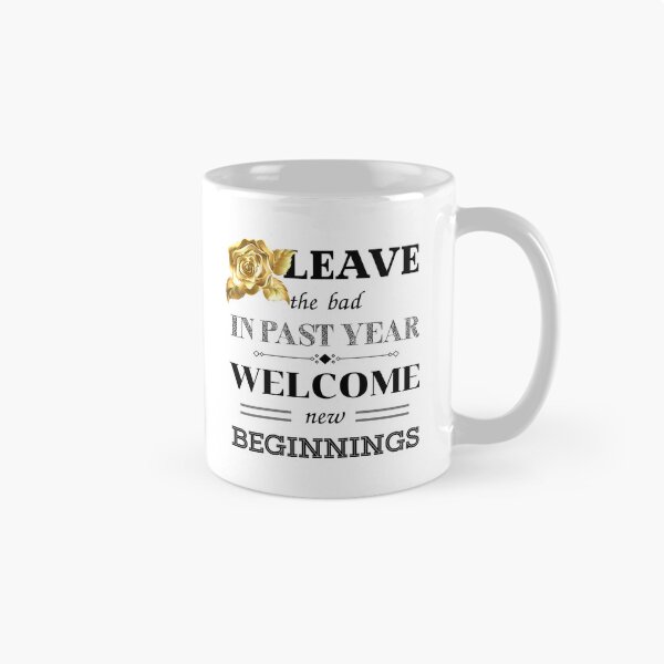 Item preview, Leave the Bad in the Past Year – Welcome New Beginnings Vintage Quote Art designed and sold by phiawdesign9.