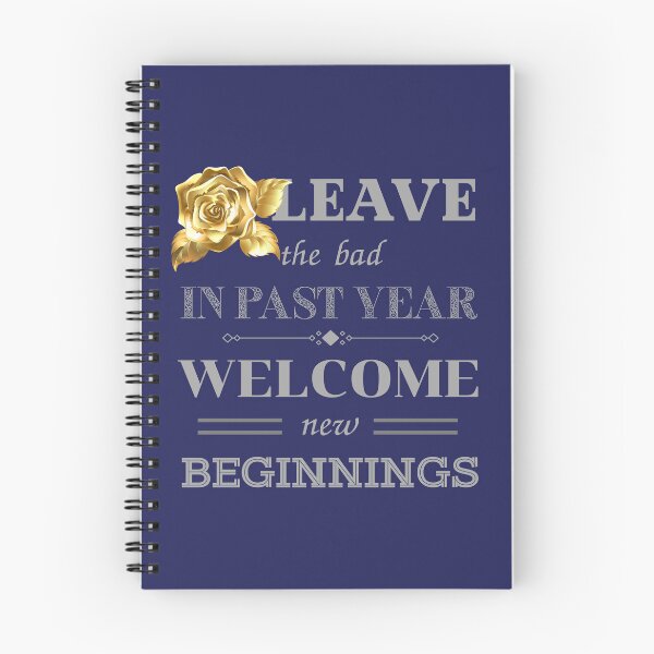 Item preview, Leave the Bad in the Past Year – Welcome New Beginnings Vintage Quote Art designed and sold by phiawdesign9.