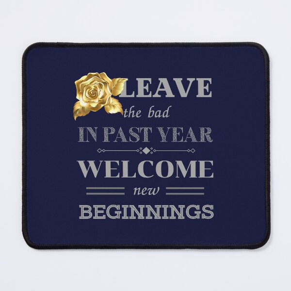 Item preview, Leave the Bad in the Past Year – Welcome New Beginnings Vintage Quote Art designed and sold by phiawdesign9.