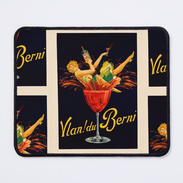 Item preview, Woman In Cocktail Glass Liquor Bottle Advertisement Poster : Colorful Illustration designed and sold by artofuniverse.