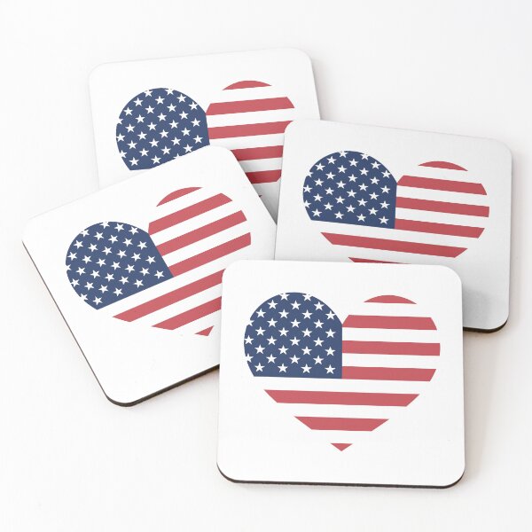 Item preview, USA Flag Heart designed and sold by MarshallStickerX.