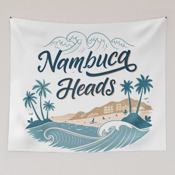 Item preview, Nambucca Heads Coastal Typography | Beach Town City Pride Design designed and sold by VividOrganica.